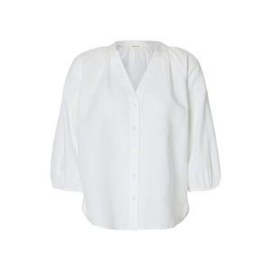 Selected Femme slwcleo-alberta linen blend shirt n 16099877 bright white