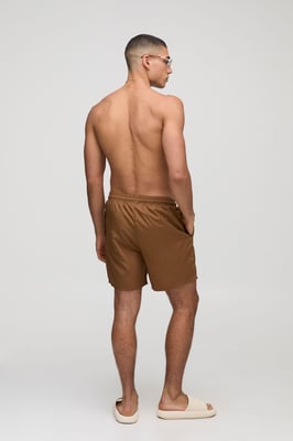 Regular fit Mid length Plain Swim Shorts
