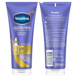Vaseline Gluta-Hya Night Glow Repair Body Lotion 200ml & Lip Therapy 20g Duo Set