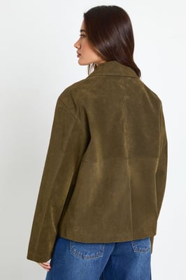 Suede Look Button Up Shacket