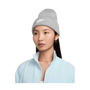 Nike Unisex Adult Futura Peak Beanie (Dark Grey Heather/White)