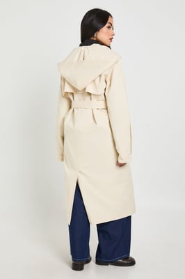 Trench Coat with Detachable Hood