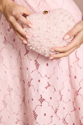 Aurelia Pearl Love Heart Shape Clutch Bag