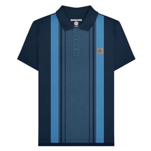 Lambretta Mens SS25 Classic Polo Shirt (Navy/Moonlit Ocean)