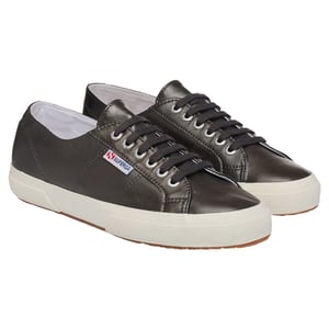 Superga Dames/Dames 2750 Metallic Leren Trainers (Metallic Zilver/Off Wit)