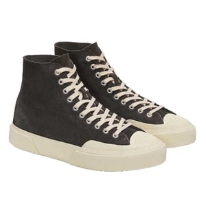 Superga Heren 2433 Works Flesh Out Suede High Top Trainers (Vulkaangrijs/ gebroken wit)