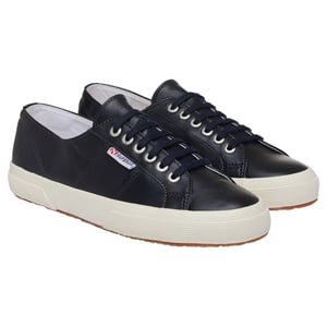 Superga Dames/Dames 2750 Metallic Leren Trainers (Metallic Zwart/Off Wit)