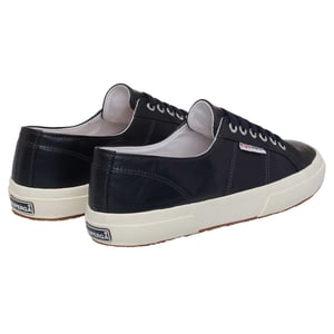 Superga Dames/Dames 2750 Metallic Leren Trainers (Metallic Zwart/Off Wit)