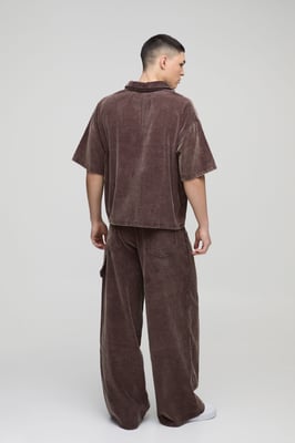Super Baggy Acid Wash Carpenter Corduroy Trousers