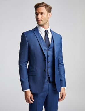 Slim Fit Sharkskin Jacket
