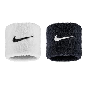 Nike Classic Swoosh Sweatband (Pack of 2) (Black/White)