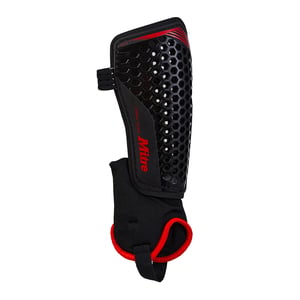 Mitre Mens 2024 Aircell Technology Shin Guards (Black/Red)
