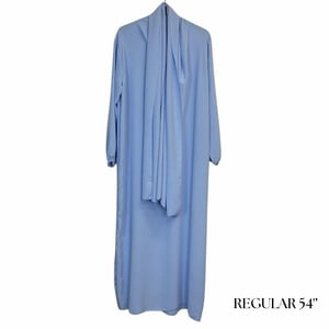 Ladies Abaya With Scarf Attached Comfortable Modest Dress One Size