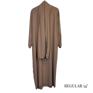 Ladies Abaya With Scarf Attached Comfortable Modest Dress One Size
