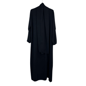 Ladies Abaya With Scarf Attached Comfortable Modest Dress One Size