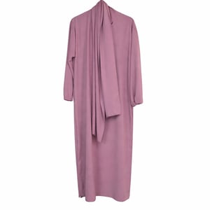 Ladies Abaya With Scarf Attached Comfortable Modest Dress One Size