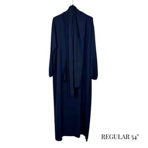 Ladies Abaya With Scarf Attached Comfortable Modest Dress One Size