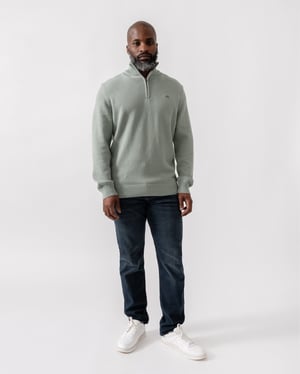 Half Zip Jumper in Silver