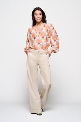 Caroline Tensen Malmo Blouse Zand / Multi