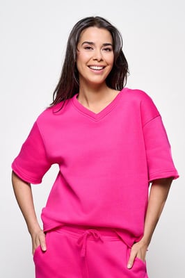 Caroline Tensen Emma Sweat Tee Fuchsia