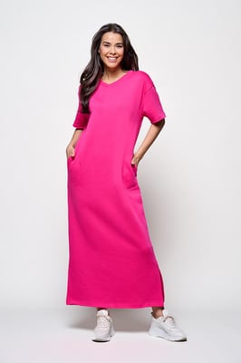 Caroline Tensen Ella Sweat Jurk Fuchsia