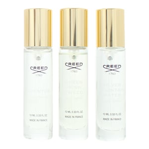 Creed Aventus Eau de Parfum 10ml, Green Irish Tweed Eau de Parfum 10ml, Silver Mountain Water Eau de Parfum 10ml Gift Set