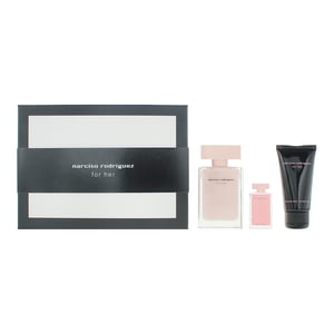 Narciso Rodriguez For Her Eau de Parfum 50ml, Eau de Parfum 7.5ml + Body Lotion 50ml Gift Set