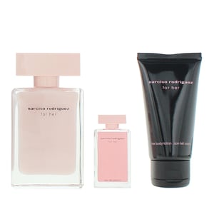 Narciso Rodriguez For Her Eau de Parfum 50ml, Eau de Parfum 7.5ml + Body Lotion 50ml Gift Set