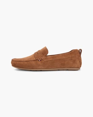 Tommy Hilfiger Core Hilfiger Mens Suede Driver - Coconut Grove Suede Driver in Tan