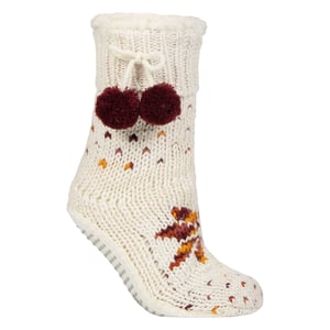 1 Par Dams Chunky Sherpa Fodrad Mysig Mockasin med Pom Pom - Varm Komfort