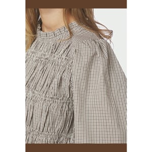 Neo Noir marcia check blouse 166893 306 dusty brown