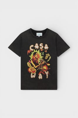 Casablanca Music For The People Printed T-Shirt Faded Black