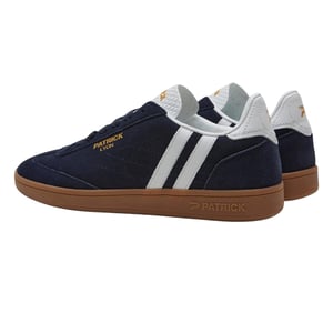 Patrick Mens Lyon Suede Cupsole Trainers (Navy/White/Gum)