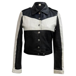 Maje tvåfärgad jacka i svart polyester