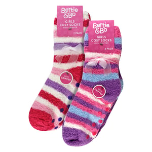 4 Pack Girls Bed Socks - Warm Soft Cosy Winter Everyday Comfort