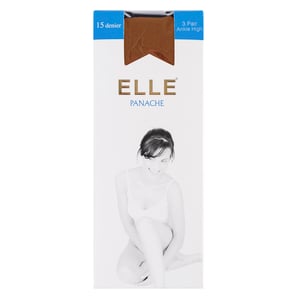 3-pack kvinnor 15 denier 100% nylon ankellånga strumpor - genomskinlig lätt komfort