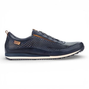 Pikolinos Heren Blauwe Leren Elastische Slip-on Sneakers - Liverpool
