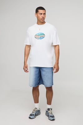Regular Fit Ombre Washed Jorts