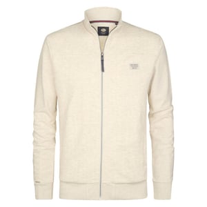 Petrol Industries men sweater collar zip m-1060-swc310 0009 antique white melee