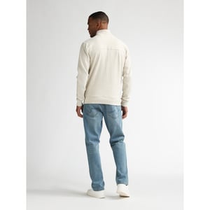 Petrol Industries men sweater collar zip m-1060-swc310 0009 antique white melee