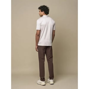 Valenza Supima polo zip collar s/s grey