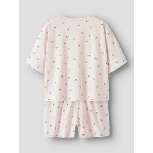 Name It Meisjes korte pyjama set shortama nkfnightset roze kersen print