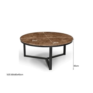 Livingfurn salontafel senna emperador 80cm marmer