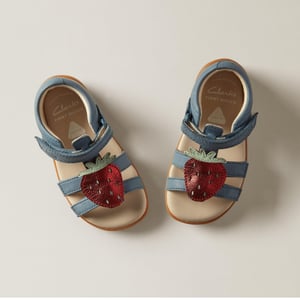 Zora Berry Toddler Blue Sandals