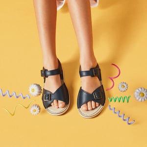 PlaysunReef K. Navy Leather Sandals