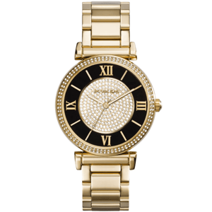 Michael Kors MK3338 Catlin Kristal Wijzerplaat Dameshorloge Goud