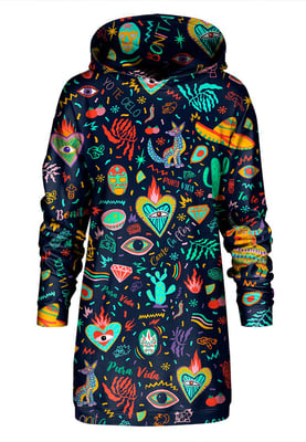 "Colorful Mexico" Oversize hoodiejurk