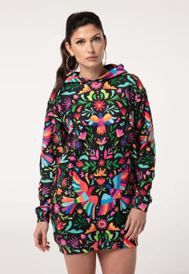 "Black Mexican Folk" Oversize Hoodieklänning