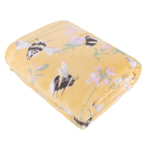 Furn Country Bee Fleece Printed Throw