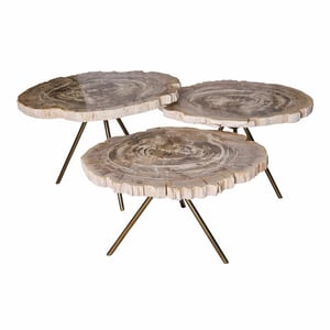 PTMD salontafel rustic candles - 50x60x48cm set van 3